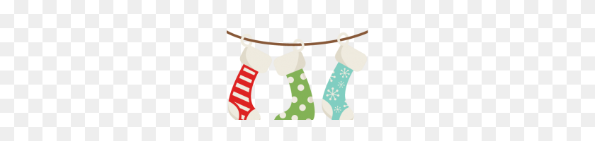 200x140 Stocking Clip Art Christmas Stocking Clipart Illustration - Christmas Socks Clipart