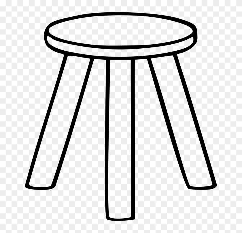 692x750 Stool Chair Research Physiology - Table And Chair Clipart