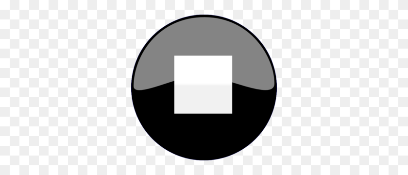 300x300 Кнопка Стоп Черный Клипарт - Знак Стоп Клипарт Черный И Белый