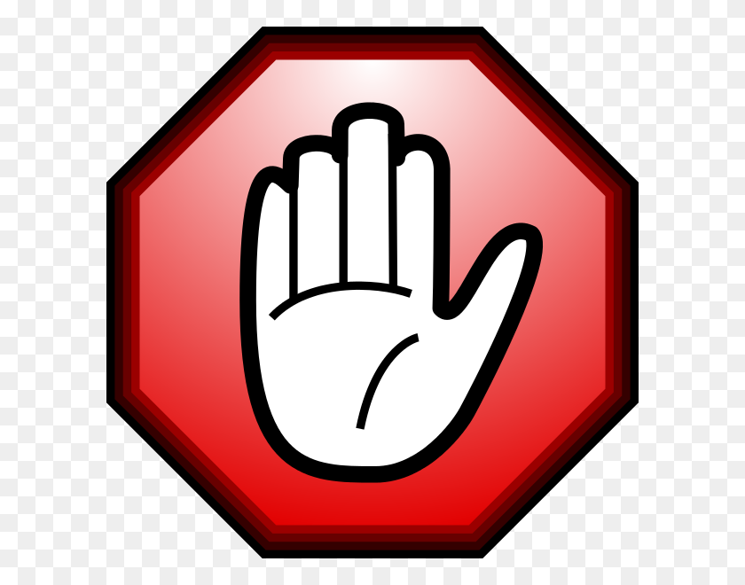 600x600 Stop Hand Clip Art, Hand Stop Sign Clipart - Pit Stop Clipart
