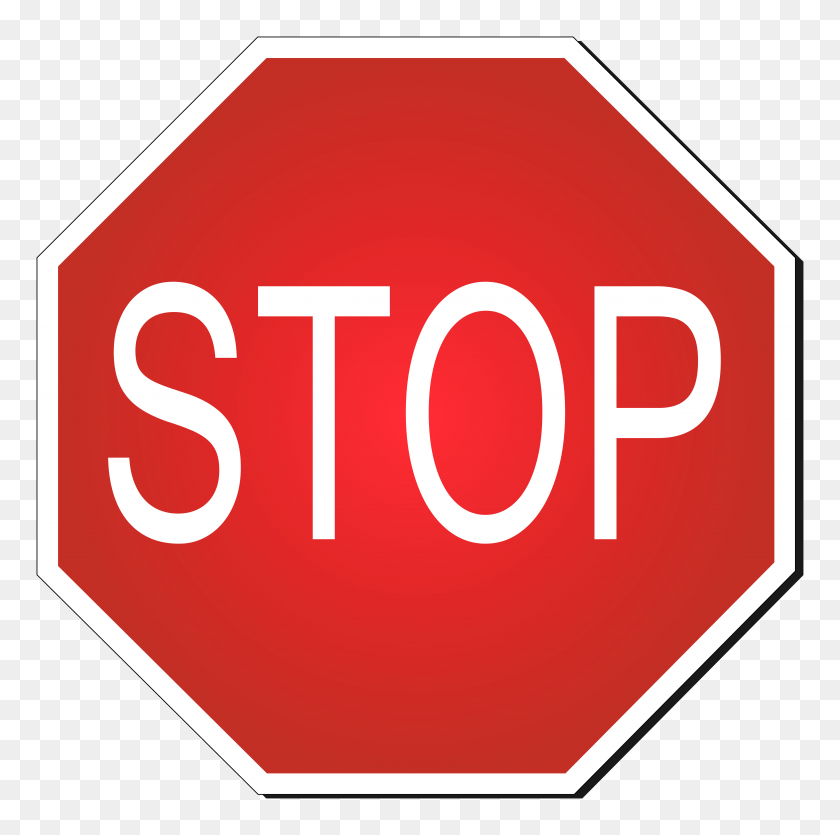 5000x4974 Stop Road Sign Png Clipart - Sign In Clip Art