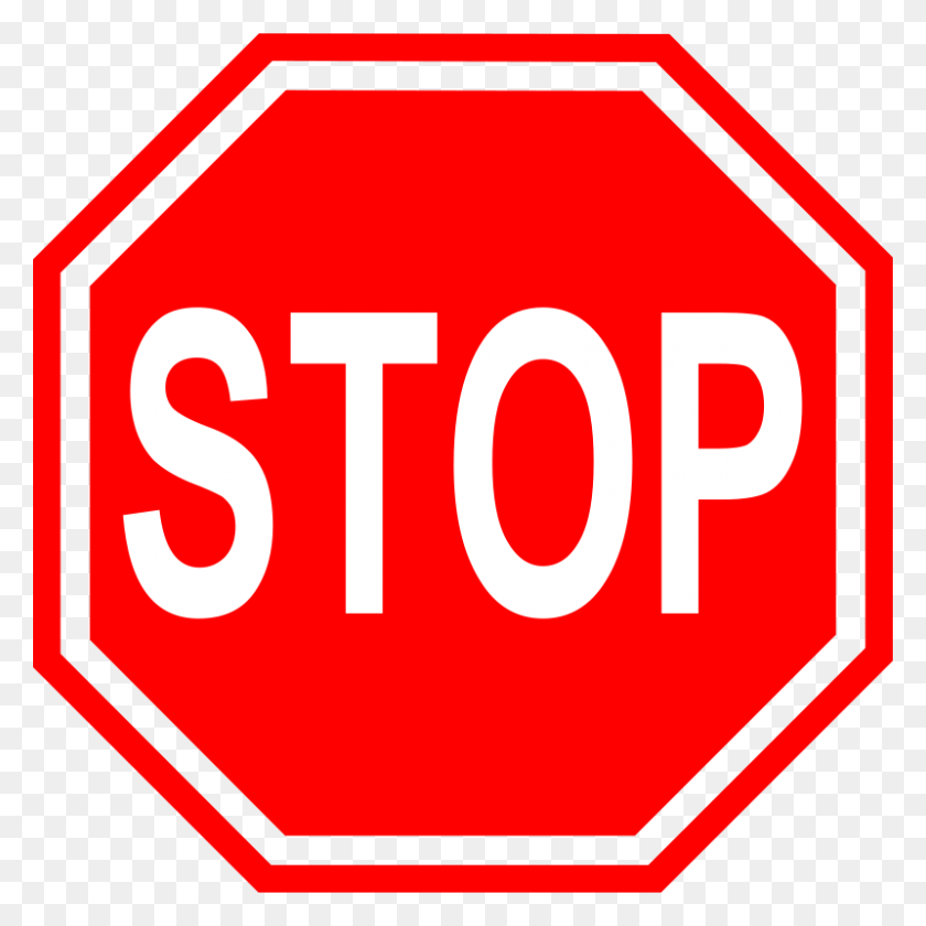 800x800 Stop Sign - Pit Stop Clipart