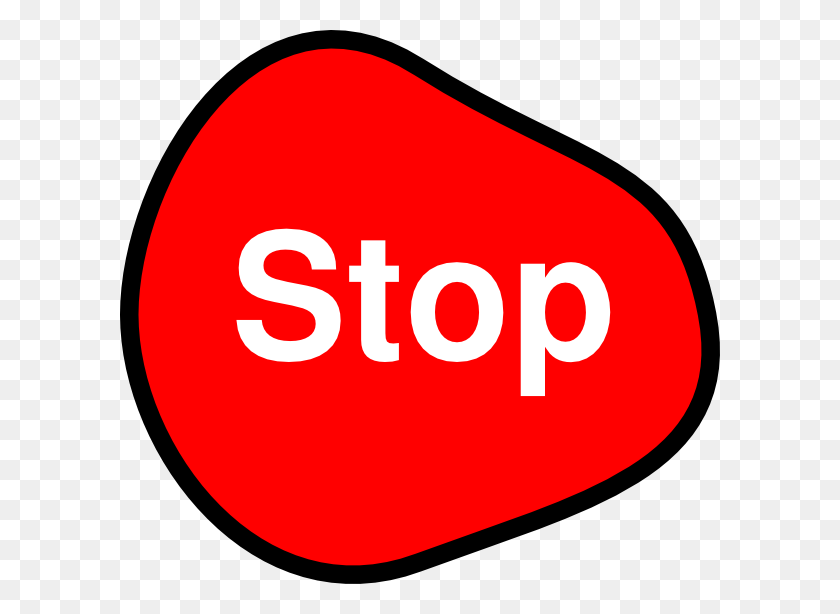 600x554 Stop Sign Clip Art - Pause Clipart