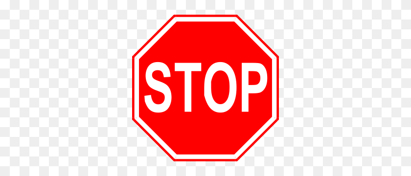 300x300 Stop Sign Clip Art - No Smoking Clipart
