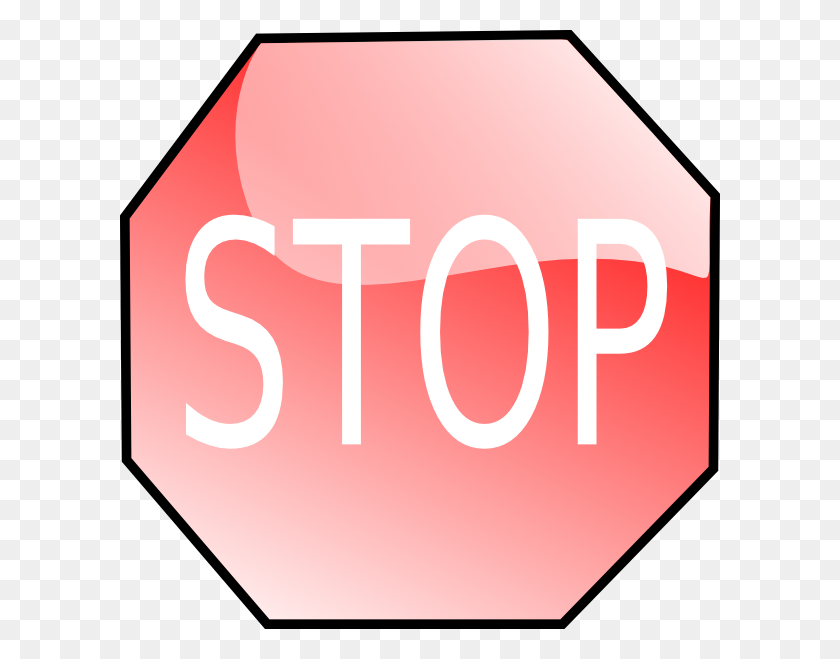 600x599 Stop Sign Clip Art Free Vector - Stop Sign Clip Art Free