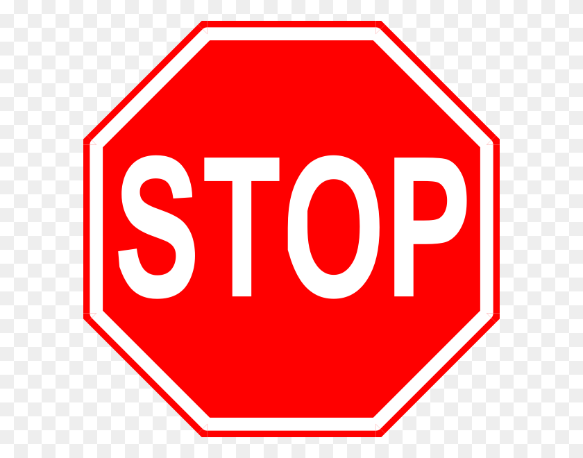 600x600 Stop Sign Clip Art Symbol - Symbol Clipart