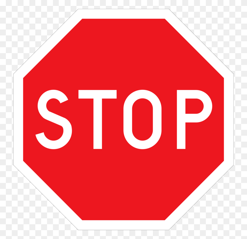 750x750 Stop Sign Traffic Sign Driving - Priority Clipart