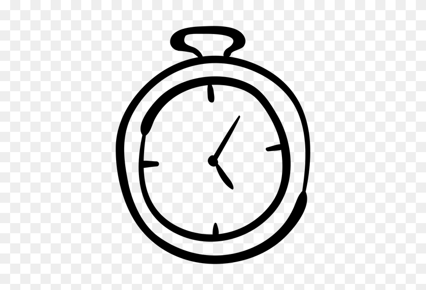 512x512 Stopwatch Clock Doodle - Stop Watch PNG