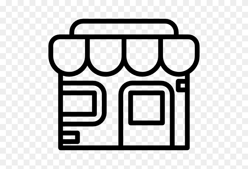 512x512 Store, Commerce, Shopper, Online Shop, Online Store, Groceries - Grocery Store Clipart Black And White