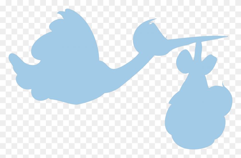 2400x1516 Stork Carrying Baby - Baby Silhouette PNG