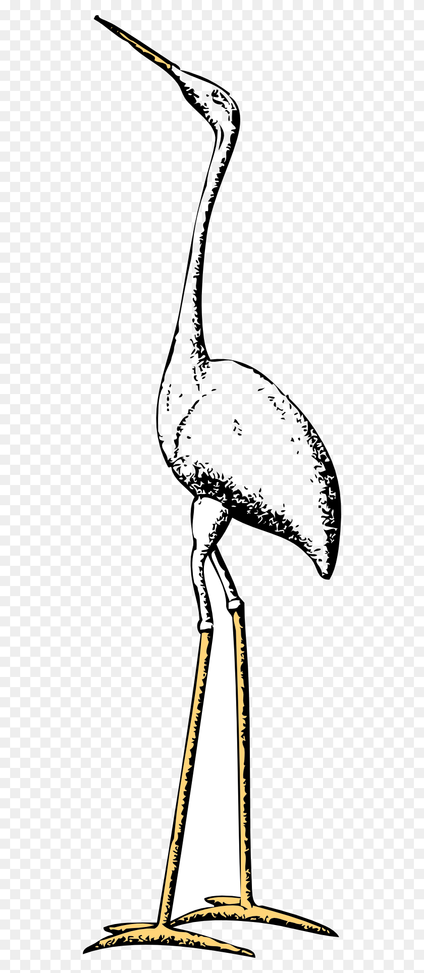 512x1866 Cigüeña Clipart - Emu Clipart