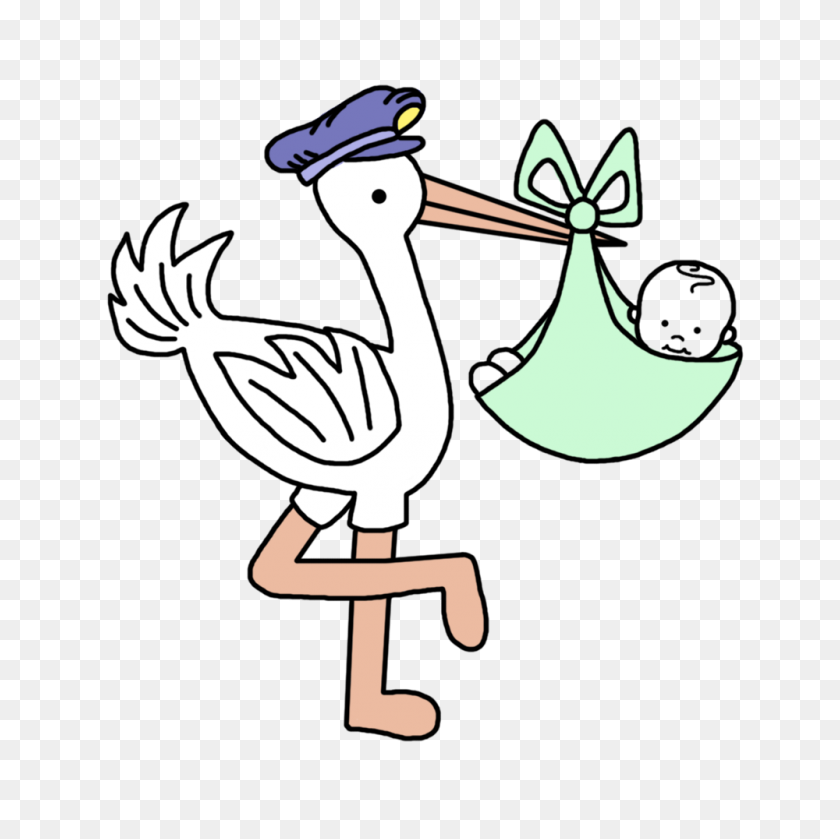 1000x1000 Stork Clipart Baby Diaper Bag - Baby Diaper Clipart