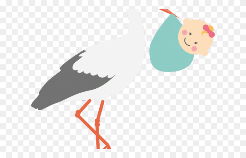 640x480 Stork Clipart Baby Diaper Bag - Baby Stork Clipart