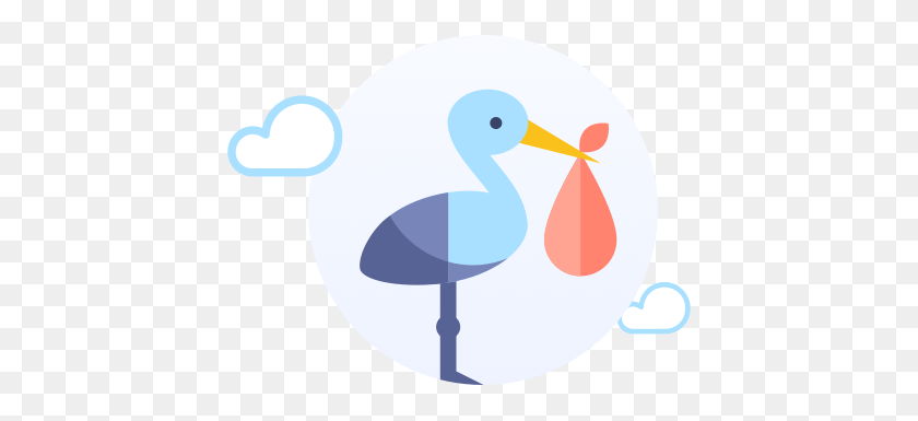 Stork Clipart Infertility - Baby Stork Clipart