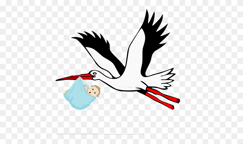 456x437 Stork Clipart Obstetrician - Stork Clipart
