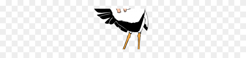 200x140 Stork With Baby Clipart Stork Carrying Ba Clip Art Royalty Free - Free Stork Clipart