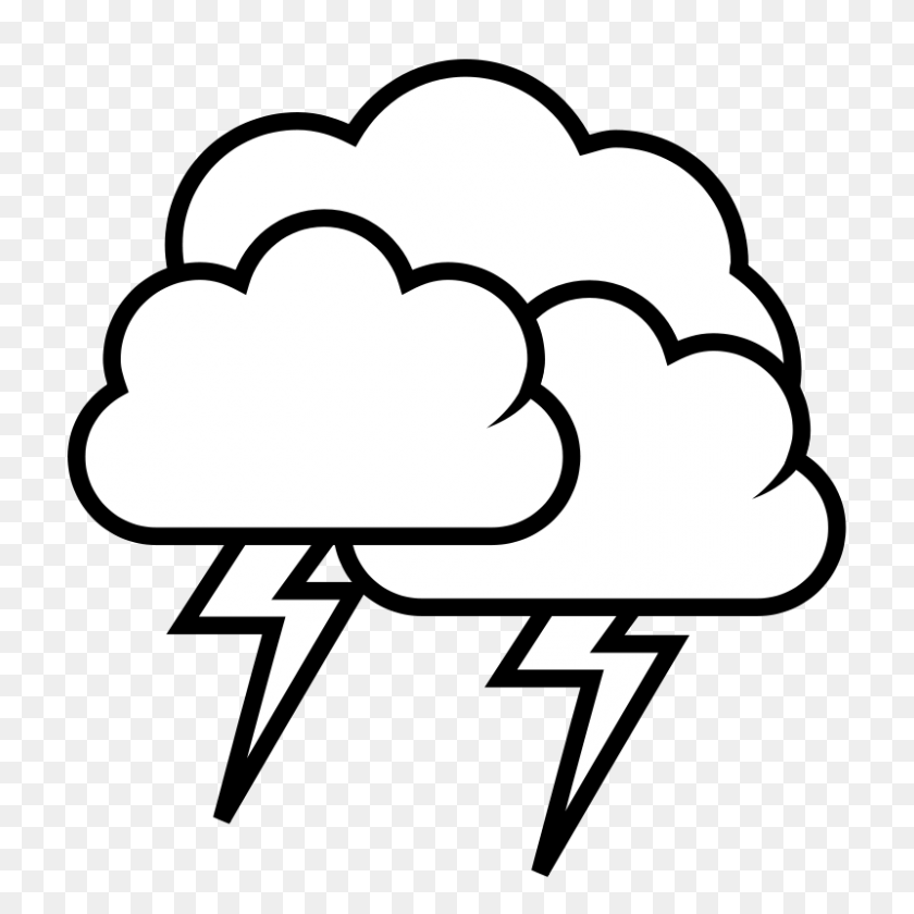 800x800 Storm Clip Art - Mad Clipart Black And White