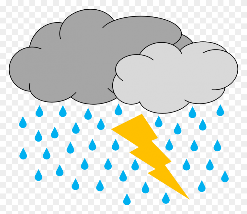 800x688 Storm Clipart Angry Cloud - Bad Weather Clipart