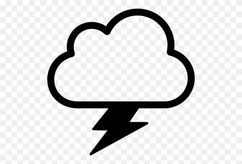 512x512 Storm, Stormy, Lightning Bolt, Cloud, Weather, Atmosphere, Symbol - Lightning Bolt Clipart Black And White