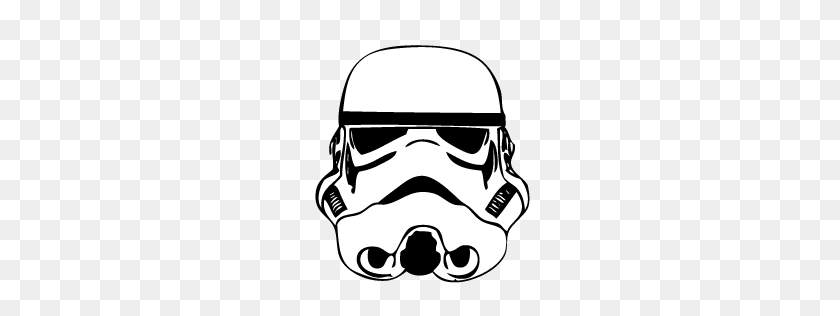 256x256 Stormtrooper Clipart - Star Wars Black And White Clip Art