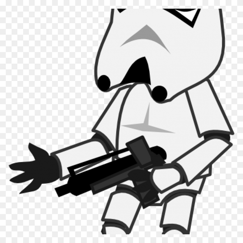 1024x1024 Stormtrooper Clipart Comic Personajes Imágenes Prediseñadas En Clker Vector - Graduación Cap Clipart Blanco Y Negro