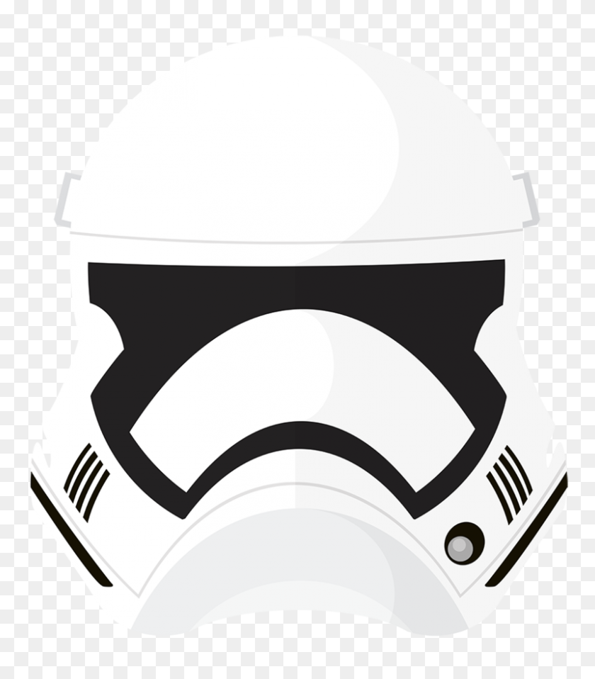 800x922 Stormtrooper Helmet Clipart - Helmet Clipart Black And White