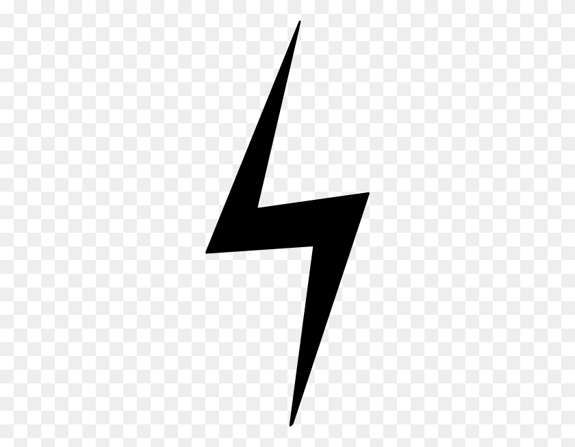 240x593 Straight Down Black Lightning Bolt Clip Art - Black Lightning PNG