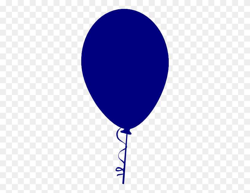 294x590 Straight Flat Blue Balloon Clip Art - Blue Balloon Clipart