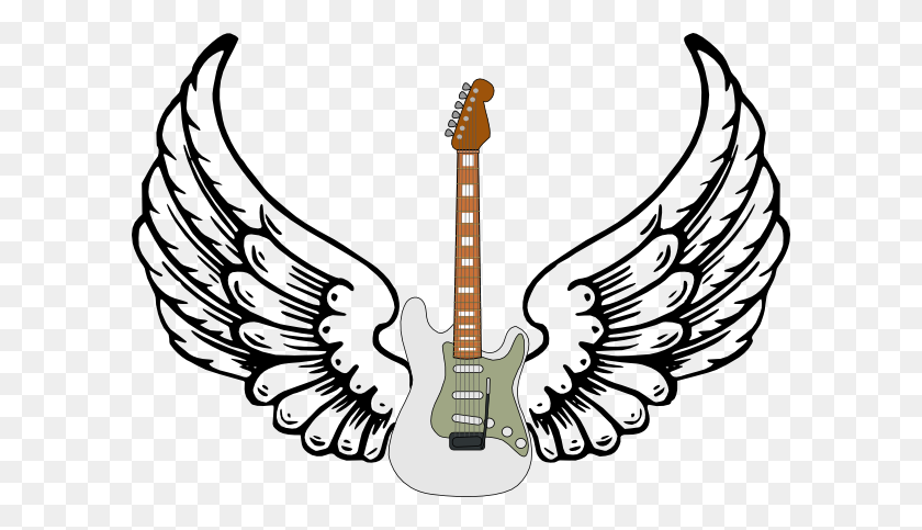 600x423 Stratocaster Guitar Clipart Guitar With Wings Clip Art Jason - Put Away Laundry Clipart