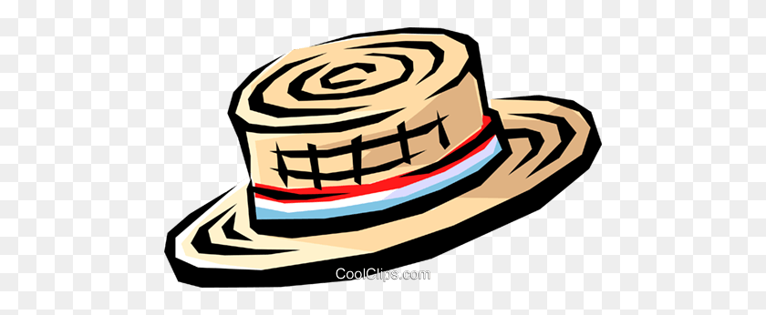 480x286 Straw Hat Royalty Free Vector Clip Art Illustration - Straw Hat Clipart