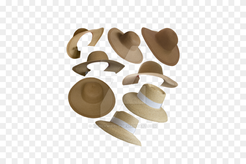 400x500 Straw Hats Cut Outs Clipart - Straw Hat PNG