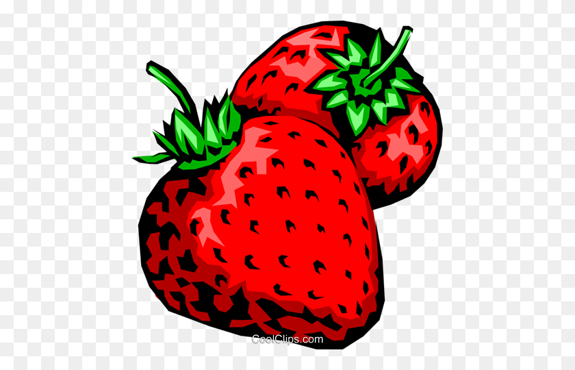455x480 Strawberries Royalty Free Vector Clip Art Illustration - Strawberry Clipart Free