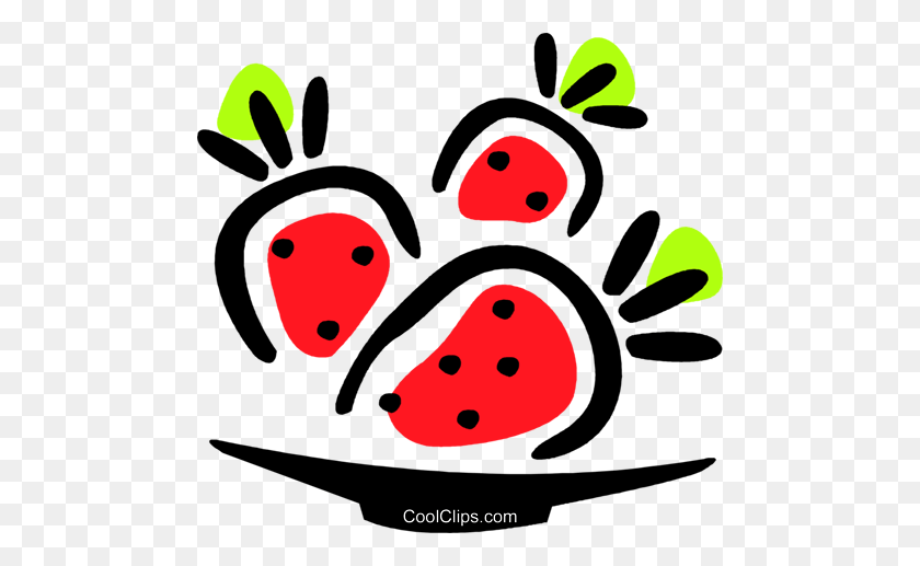 480x457 Strawberries Royalty Free Vector Clip Art Illustration - Strawberry Clipart Free
