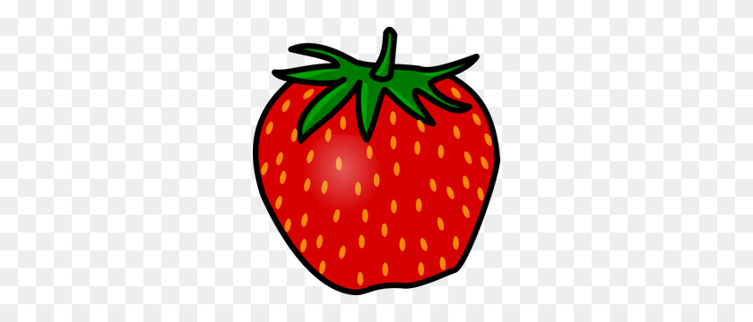 276x300 Strawberry Clip Art Free - Fruit Snacks Clipart