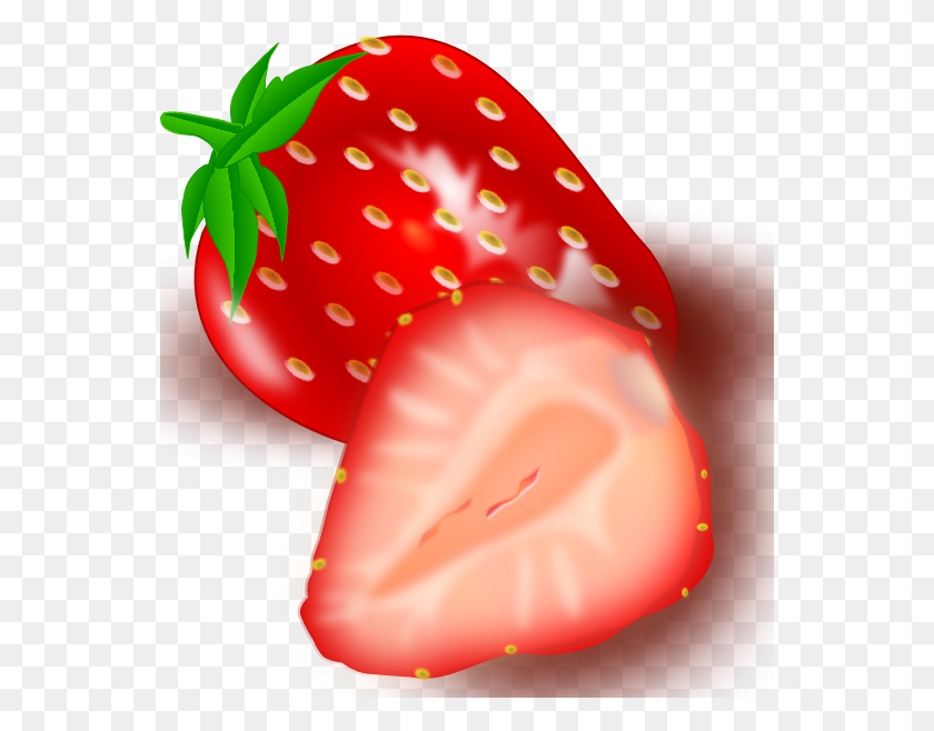 552x598 Strawberry Clip Art Free Vector - Strawberry Images Clip Art