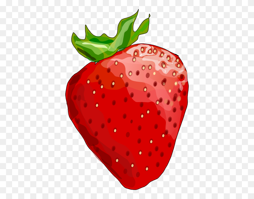 408x599 Strawberry Clipart - Strawberry Black And White Clipart