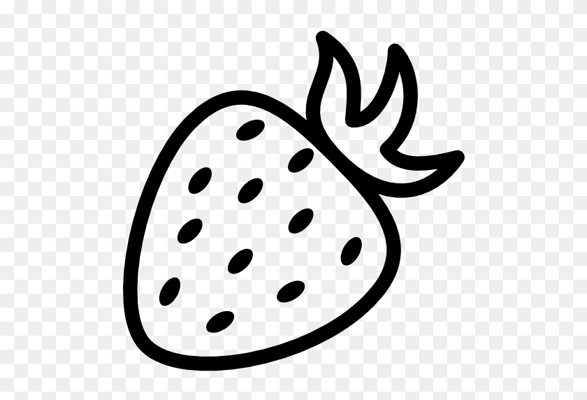 512x512 Strawberry Icon - Heartbeat Line Clipart Black And White