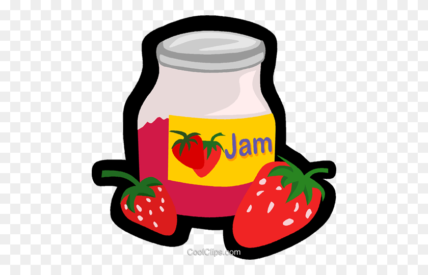 480x480 Strawberry Jam Royalty Free Vector Clip Art Illustration - Strawberry Jam Clipart