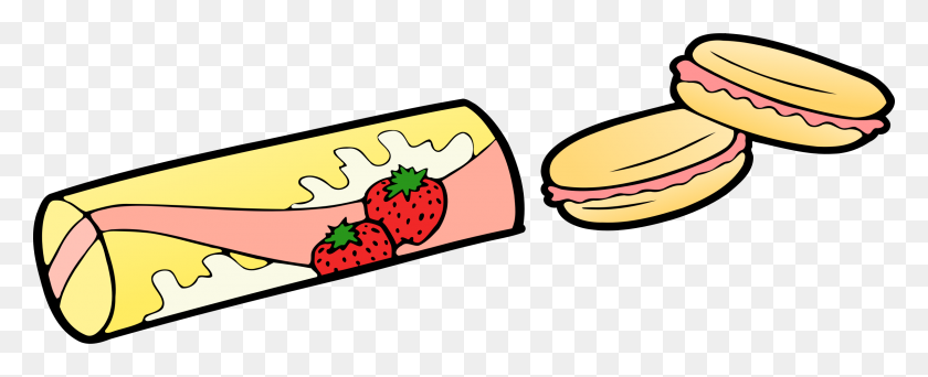 2400x870 Strawberry Snack Icons Png - Snack PNG
