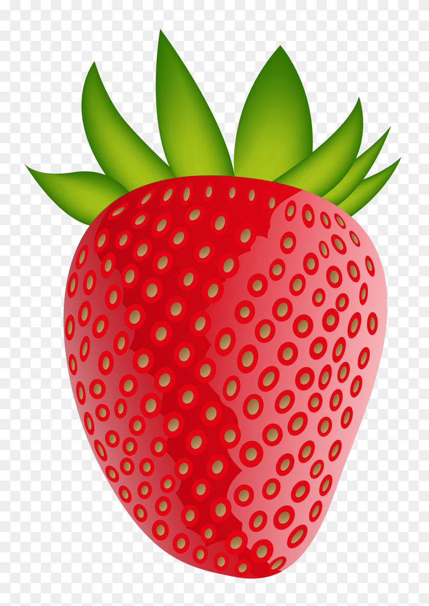 4990x7203 Strawberry Transparent Clip Art Image - Food Clipart Transparent