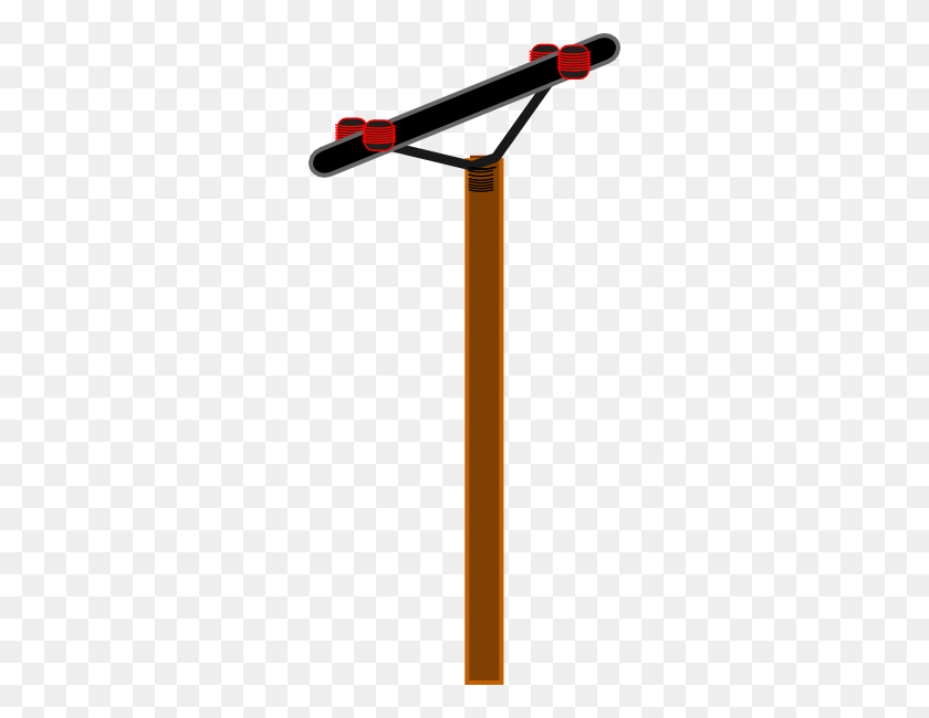 282x590 Street Light Clipart Electrical Pole - Post Clipart