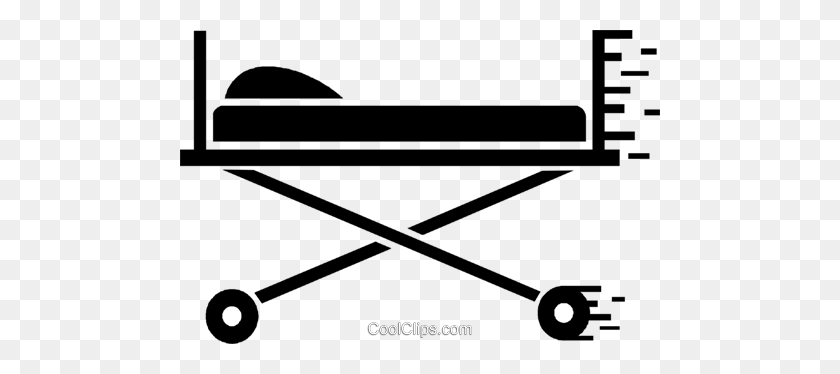 480x314 Stretchers And Hospital Beds Royalty Free Vector Clip Art - Hospital Bed Clipart