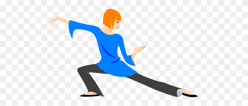 500x301 Stretching Yoga Pose - Stretching Clipart