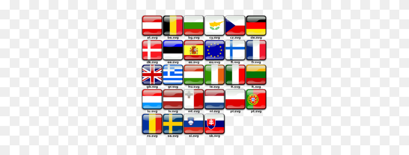 260x260 Клипарт Striaght Up International Flags - Международные Флаги Клипарт