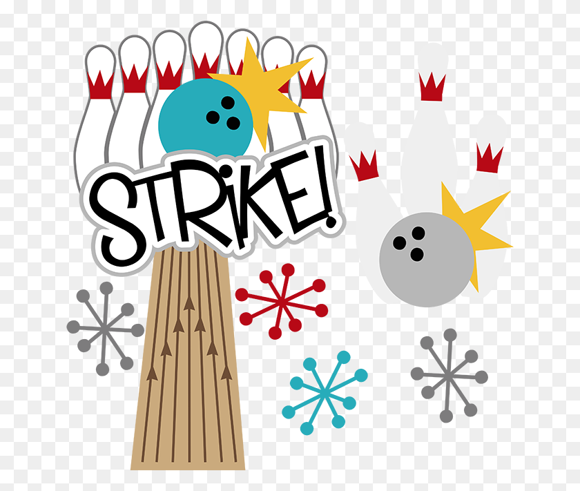648x651 Strike! Scrapbook Bowling For Scrapbooking - Bowling Strike Clipart