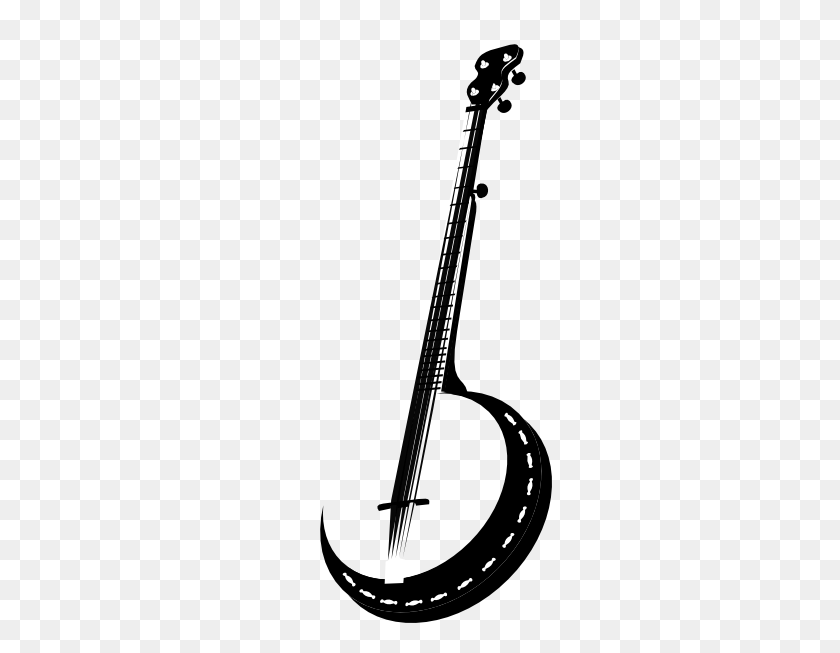 264x593 String Banjo Clipart - Bluegrass Clipart