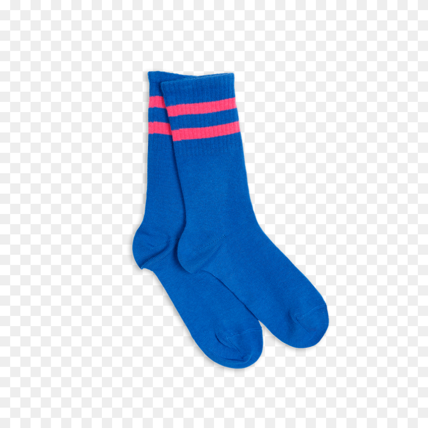 786x786 Stripe Sock In Blue - Socks PNG