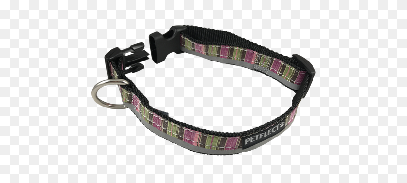 500x318 Rayas Reflectantes Collar De Perro Collar De Perro De Nylon Premium - Collar De Perro Png