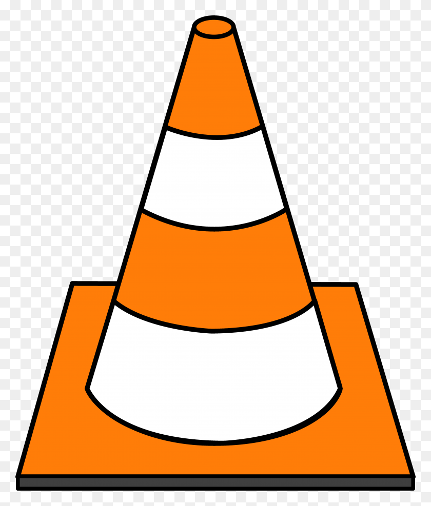 5199x6184 Striped Road Cone Under Construction - Safety Cone Clip Art