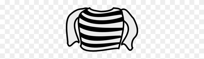 298x183 Striped Shirt Clip Art - Shirt Black And White Clipart